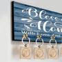 Bless This Home With Love and Laughter - Family Caricature Key Holder for Home Decor