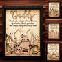 Dad and Child Fishing Layer Wood Sign - Father's day Gift