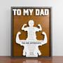 To My Dad Sign - Father’s Day Decor Gift for Dad from Son and Daughter