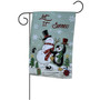 Cute Penguin Snowman Christmas Garden Flag, Let It Snow, Winter Garden Accessories