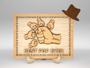 Personalized Dad And Kid Fist Bump Layer Wood Sign Father's Day Gift