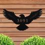 Metal House Number Sign, Eagle Address Sign