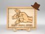 Personalized Dad And Kid Fist Bump Layer Wood Sign Father's Day Gift