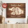 Custom Fist Bump Wall Art For Dad's First Father's Day