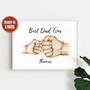 Custom Fist Bump Wall Art For Dad's First Father's Day