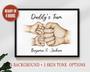 Custom Fist Bump Wall Art For Dad's First Father's Day