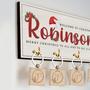 Custom Welcome to Christmas Family Name Key Holder, Personalized Holiday Season Wall Decor, Farmhouse Merry Xmas Entryway Decor