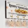 Happy Thanksgiving Family Key Holder, Personalized Grateful Gathering Sign, Rustic Fall Decor