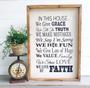 In This House Family Rules Sign – Christian Wall Decor for Home