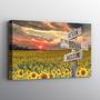 Personalized Sunrise Sunflower Canvas Art – Custom Multi-Names Family Wall Decor