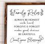 Family Rules Canvas – Inspirational Wall Art for Home Decor