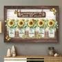 Personalized Grandma’s Garden Canvas – Custom Sunflower Art with Family Names, Perfect for Grandma’s Home Decor