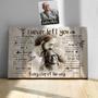 Personalized 'Never Left You' Memorial Canvas – Sympathy Art for Loss of Family Member