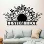 Personalized Sunflower Metal Wall Art – Unique Custom Design, Perfect for Home Decor or House Warming Gifts