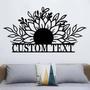 Personalized Sunflower Metal Wall Art – Unique Custom Design, Perfect for Home Decor or House Warming Gifts