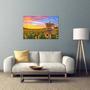 Custom Sunflower Field Canvas Print With Family Name