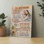 To My Mom Canvas – Sunflower Mom and Daughter Wall Art Gift