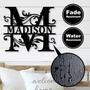 Personalized Metal Split Initial Wall Art For Gifts