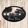 Custom Tractor Barn Farm Metal Sign For Families