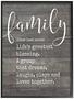 Thoughtful Family Definition Canvas Art - Black Framed 16x20 For Living Room DéCor By Lettered And Lined