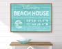 Large Beach House Canvas With Ocean Wave Design And Personalization