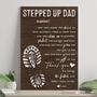 Heartfelt Personalized Canvas for Step Dad - Father's Day Gift from Kids