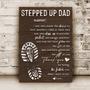 Heartfelt Personalized Canvas for Step Dad - Father's Day Gift from Kids