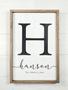 Personalized Family Name Canvas - Custom Monogram Wall Art