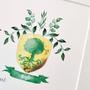 Thoughtful Family Crest Canvas For Weddings, Engagements, Anniversaries, And New Home Gifts - Personalized Watercolor Design