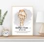 Touching Father's Day Canvas: Fist Bump Dad Art - Personalized Family Design For Birthday Gifts From Kids