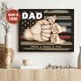 Thoughtful Personalized Fist Bump Dad Canvas For Father's Day And Birthday Gifts - Custom Family Wall Art