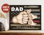 Thoughtful Personalized Fist Bump Dad Canvas For Father's Day And Birthday Gifts - Custom Family Wall Art