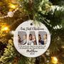 Personalized Photo Ornament For Dad - First Christmas Keepsake Gift From Son For New Father