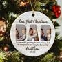 Personalized Photo Ornament For Dad - First Christmas Keepsake Gift From Son For New Father