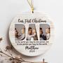 Personalized Photo Ornament For Dad - First Christmas Keepsake Gift From Son For New Father