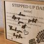 Thoughtful Personalized Step-Dad Wooden Sign From Kids - Father's Day Gift With Heartfelt Quote