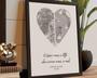 Personalized Anniversary Canvas For Long Distance Couples - Heart Map Design For Valentine's DéCor