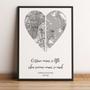 Personalized Anniversary Canvas For Long Distance Couples - Heart Map Design For Valentine's DéCor