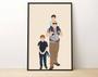 Emotional Father's Day Gift – Custom Color Painting Dad Portrait from Photo, Meaningful Artwork Keepsake