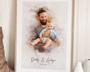 Personalized Father's Day Dad and Daughter or Son Portrait - Custom Family Art from Photo