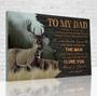 Personalized Dad Canvas – Hunting Lover Deer Art with Custom Name, Thoughtful Gift for Father