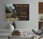 Personalized Dad Canvas – Hunting Lover Deer Art with Custom Name, Thoughtful Gift for Father