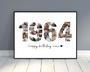 Personalized Dad 60th Birthday Canvas With Heartfelt Number Collage - Thoughtful Gift For Dad And Mom