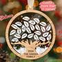 Personalized 2024 Family Tree Of Life Shaker Ornament - Custom Name Holiday Decor For Big Families