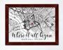 Personalized Where We Met Map Canvas For Couples - Engagement & Christmas Gift Idea