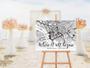 Personalized Where We Met Map Canvas For Couples - Engagement & Christmas Gift Idea