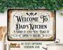 Personalized Grandma Kitchen Art Metal Sign With Vintage Style - Heartfelt Seasoned With Love DéCor