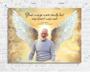 In Loving Memory Canvas Art For Grandpa - Bereavement Sympathy Gift With Custom Angel Wings Design