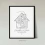 Our First House Canvas - Custom Map Print For New Home, Engagement Or Anniversary Gift