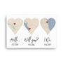 Personalized Our Love Story Canvas With Map Hearts - Celebrate First Anniversary With Special Dates Sign